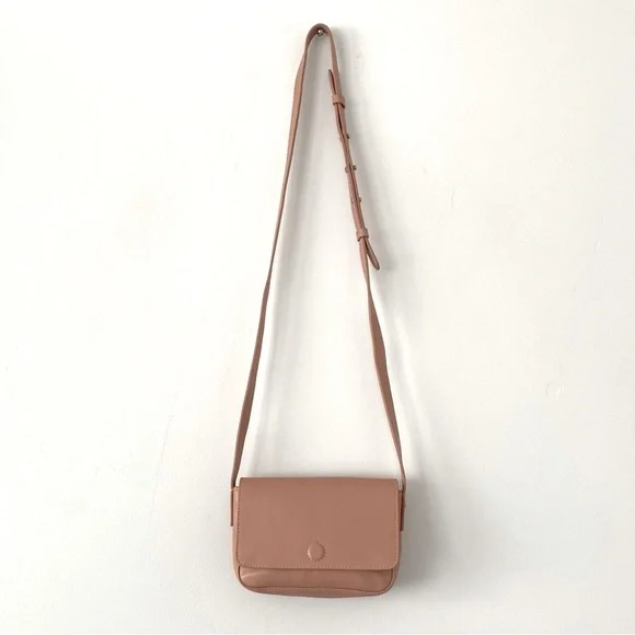 American Eagle Dusty Pink Crossbody Bag Adjustable Strap Vacation Coastal Preppy
